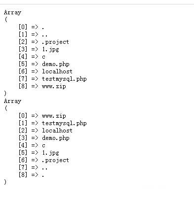 PHP哪个函数将目录读入数组