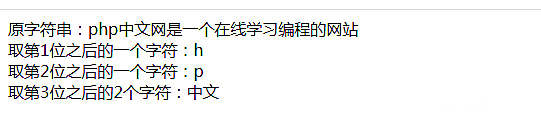 php怎么取第几位之后的字符