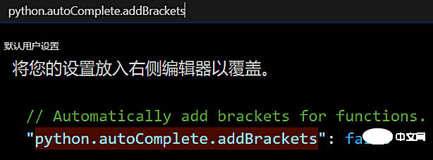 vscode设置python代码中函数括号自动补全