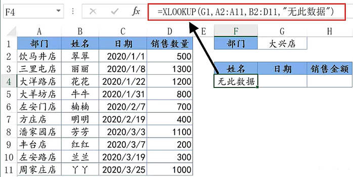 归纳整理XLOOKUP函数用法