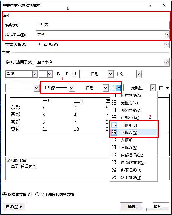 实用Word技巧分享：快速制作完美三线表